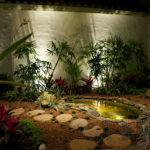Residential Courtyard Outdoor and Exterior Landscape Lighting in Wellington