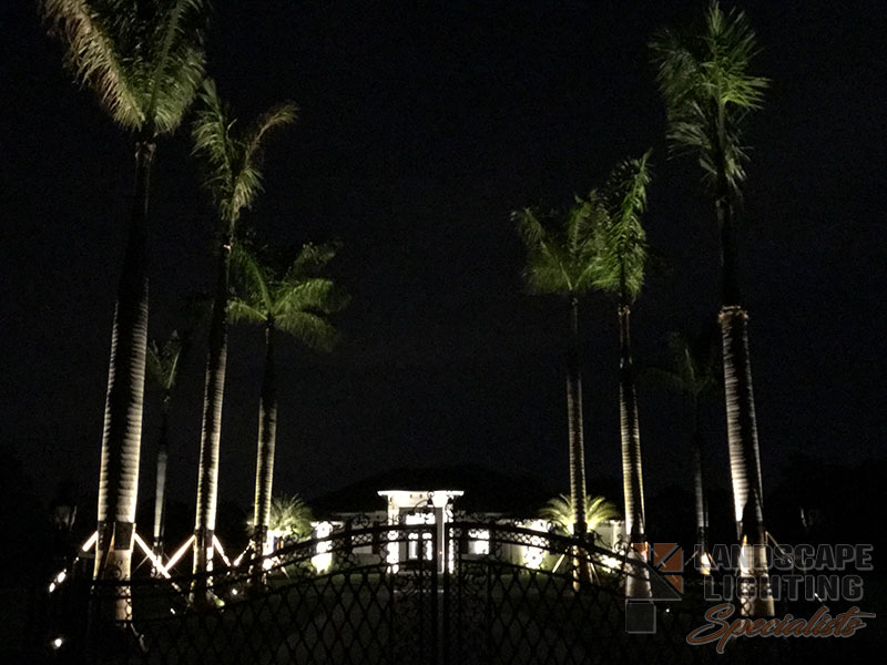 Residential Front Entry Outdoor and Exterior Landscape Lighting in West Palm Beach