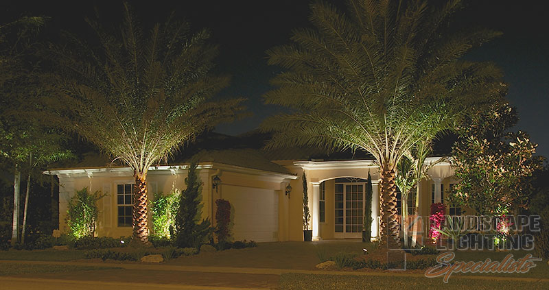 Residential Front Yard Outdoor and Exterior Landscape Lighting in Wellington