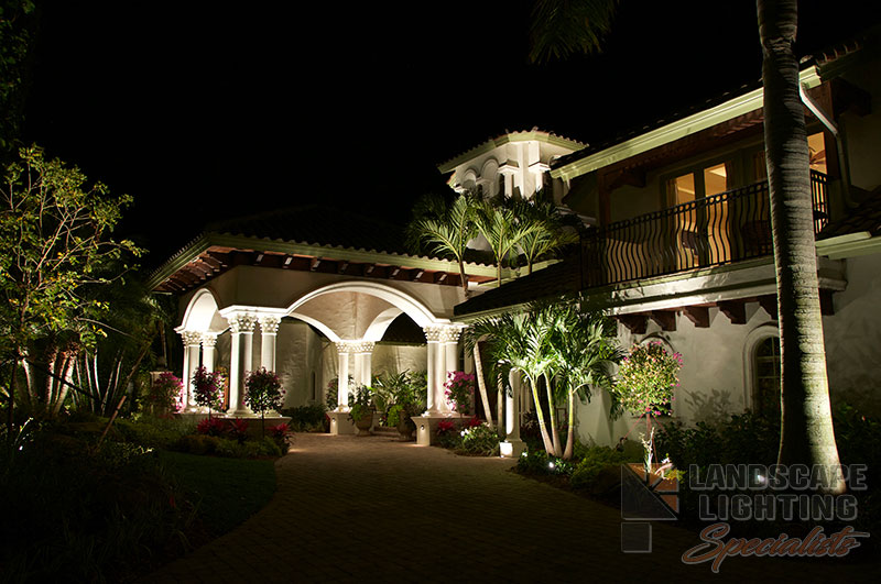 Residential Front Yard Outdoor and Exterior Landscape Lighting in Wellington