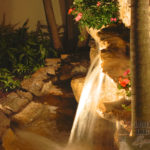 Residential Waterfall Landscape Lighting In Palm Beach Gardens