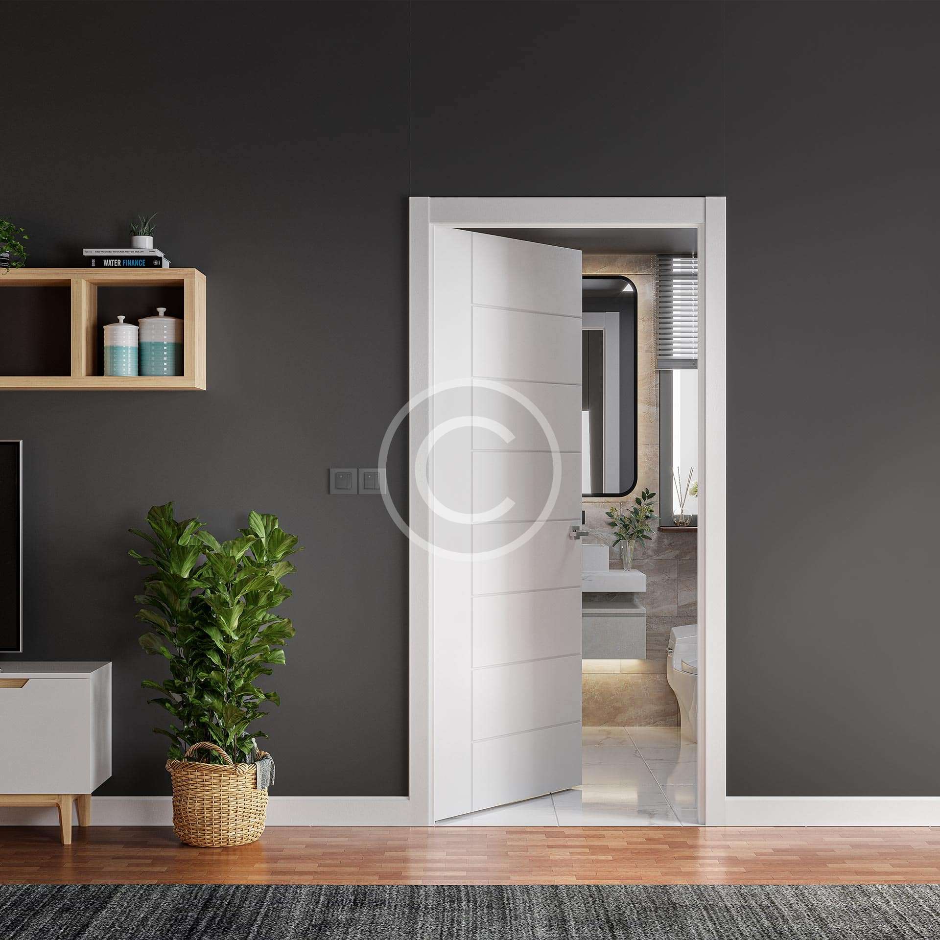 Bathroom door
